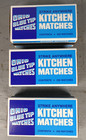 3 Box Ohio Blue Tip Kitchen Matches Strike Anywhere Damp Proof Vintage Nos 1979