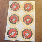 Qty Of 6 - Usmc Seal 1 75  Foil United States Marine Corps Sticker Emblem Ega