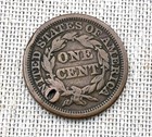 1847 Braided Hair Large Cent  hole 