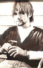 Kurt Cobain Nirvana Sketch Print Rare