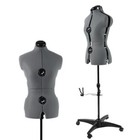 Adjustable Dress Form Mannequin For Sewing Female Size 6-14 Pinnable Small Gray