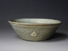 13th Century Korean Celadon Saucer With Inlaid Chrysanthemum Goryeo Dynasty