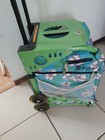 Zuca Green Frame Hawaiiain  Insert   4 Wheels Skate school  Bag  Suitcase- Guc 