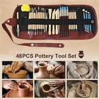 Clay Sculpting Tools  48pcs Pottery Clay Tools Kit For Sculpting  Wooden Mode   