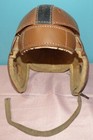 Vintage 1920 s Leather Dog Ear Football Helmet  Wool Lined