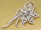 3 Ct Round Lab-created Diamond Women s Wedding Brooch Pin 14k White Gold Plated