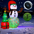 6 Ft Christmas Inflatable Snowman With Tree  Led Christmas Decoration