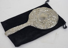 Antique Vanity Hand Mirror Sterling Silver Plated  9 5  X 5  