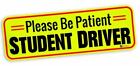 Zone Tech Car Bumper Magnet Please Be Patient Student Driver Reflective Decal