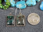 Quality Hubei Turquoise Sterling Silver 1 3  Long Earrings Signed