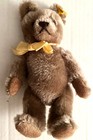 Steiff Bear Mohair Plush 7in Vintage Original Metal Ear Button   Tag