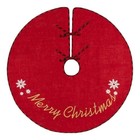  Christmas Tree Skirt 30 Inch Small Burlap Tree Mat With Red And Black 30 Inch