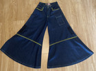 Vintage 90s Kik Girl K-land Candy Coated Wide Leg Neon Glo Raver Jeans 