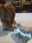 2 Hand Painted Wooden Cow Decorations Farm Country