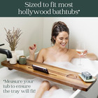 Bathtub Tray For Freestanding Bath   Large   Thick 35    Acacia Wood Luxury Bath