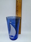 Pair Of Vintage Hazel-atlas Cobalt Sailboat Glasses 4 5 8 In Tall Great Cond