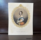 Queen Victoria After Tallis Pound Hand Colored Portrait Print C 1920-1950 Print