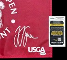 Jj Spaun Autographed 2025 125th Us Open Oakmont Pin Flag Pga Tour Golf Jsa Coa