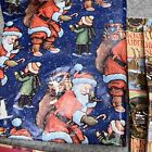 Vintage Christmas Wrapping Paper Gift Wrap Flat 6 Sheets Kitschy Santa Woodland