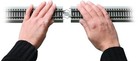 Trains - E-z Track   Nickel Silver Track With Concrete Ties On Gray Roadbed -    