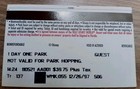 Walt Disney World Expired Admission Pass 25th Ann  Park Hopper 1997 Orange