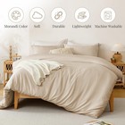 Mildly Duvet Cover 90 x98  Ultra Soft Comforter Cover Set 3pcs  Khaki