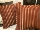 Croscill Burgundy  Gold And Olive Floral Pillows Set Of 2