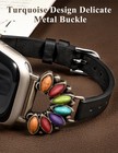 Moolia Boho Turquoise Strap Compatible With Apple Watch Band 42 41 40 38 46 4   