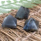 Natural Labradorite Quartz Crystal Pyramid Orgone Energy Gemstone Tower Healing