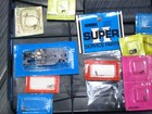 Slot Car Aurora Afx Tyco Pro Ideal Cars 9 Chassis parts Lot  2 W case Vintage Ho