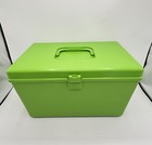 Vintage Retro Wilson Wil-hold Green Apple Plastic Sewing Box 2 Trays   Notions