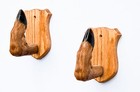 Taxidermy Deer Hoof Foot Feet Gun Rack On Oak Plaques Gunrack