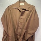True Vintage Sears Shirt Men 15 5 32 Brown Golden Comfort Ultressa Dacron 70s