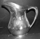 Large 3 1 2 Qt Uscg Us Coast Guard Silver Plate Water Pitcher W Shield  9   Tall