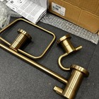 Delta Nicoli 3   piece Bathroom Hardware Set Champagne Bronze Towel Bar Ring Hook 