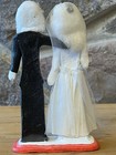 Handmade Mexican Day Of The Dead Bride Groom Skeleton Figurine