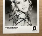 Donna Edmondson Signed 8x10 Playboy Promo Photo   Miss November 1986   Autograph