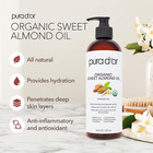 16 Oz Organic Sweet Almond Oil - 100  Pure   Natural Usda Certified Cold Pressed