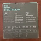 Logitech  c922  Pro Hd Video Streaming Web Camera  model 960-001087   99 99