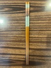 Chinese Light Green And Brown Design Chopsticks With Free Handmade Silk Holder