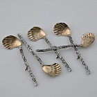 Rare Sterling Silver Gorham Narragansett Salt Spoon Sea Coral Shell N2040  229ea