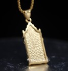 Mendel Stainless Steel Catholic Our Lady Of Guadalupe Gold Pendant Necklace Men