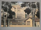 Kazue Yamagishi Japanese Woodblock Print Ise Shrine Sosaku Hanga 1937 Vintage