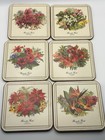 Pimpernel Floral Drink Coasters Set Of 6 Cork Back Made In England Boxed
