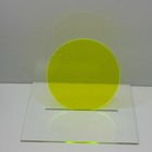 Fluorescent Green Acrylic Plexiglass 1 8  Plastic Sheet Circle Disc 6  Diameter