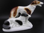 Borzoi Dogs Figurine Handpainted German Heinz Schaubach Kunst Vintage Porcelain