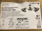 Home Decorators Pendersen 42  Led Indoor outdoor Brushed Nickel Ceiling Fan New