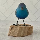 Hand-carved Wood Indigo Bunting