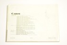 Canon At-1 Camera Instruction Manual In English 