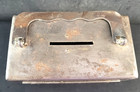 Antique First National Bank Of Hutchinson Ks Metal Coin Bank 336 No Key